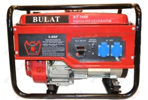 Фото 1- Бензиновый генератор Bulat BT3000