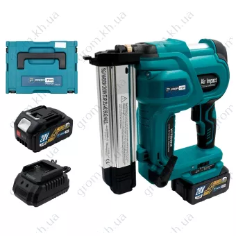 Фото 1- Аккумуляторный гвоздезабиватель/степлер PROFI-TEC PPT20BL POWERLine (2 х PT2050HE, зарядное устройство)