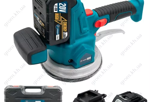 Фото 1- Акумуляторна вібраційна присоска PROFI-TEC VMC-Universal 200 POWERLine (2 х PT2050HE, зарядний пристрій)