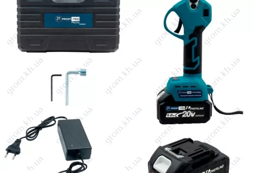 Фото 1- Акумуляторний секатор PROFI-TEC PES20BL POWERLine (без акумулятора та зарядного пристрою)