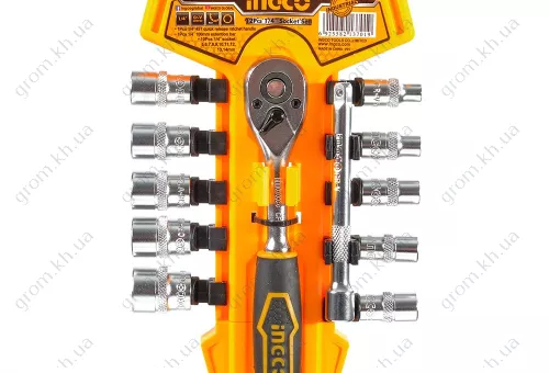 Фото 1- Набір торцевих головок з тріскачкою 1/4