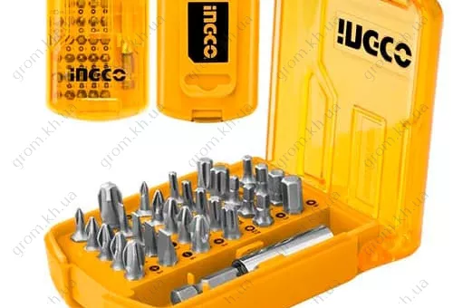 Фото 1- Набор бит с держателем 30 предметов INGCO