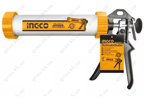 Фото 1- Шприц для герметика 380 мм алюминиевый INGCO INDUSTRIAL