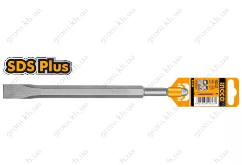 Фото 1- Зубило плоское SDS Plus 14x250х40 мм INGCO