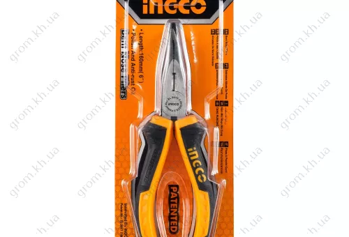 Фото 1- Длинногубцы изогнутые 160 мм INGCO
