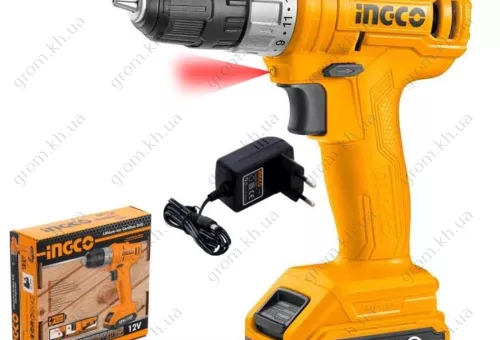 Фото 1- Шуруповерт аккумуляторный INGCO 12V CDLI1211