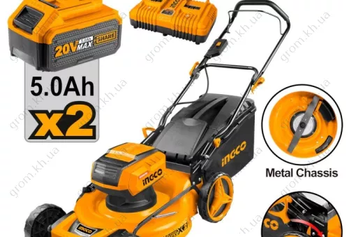 Фото 1- Газонокосилка аккумуляторная INGCO P20S LMLI20202