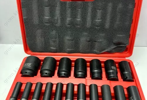 Фото 1- Набір подовжених ударних головок 1/2 10-38 LEX LXIS20E