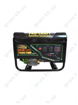 Фото 1- Бензиновий генератор Procraft GP60/3 UNIVERSAL