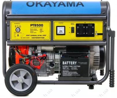Фото 1- Генератор бензиновый Okayama PT-8500 7.5 кВт 100% Медная обмотка