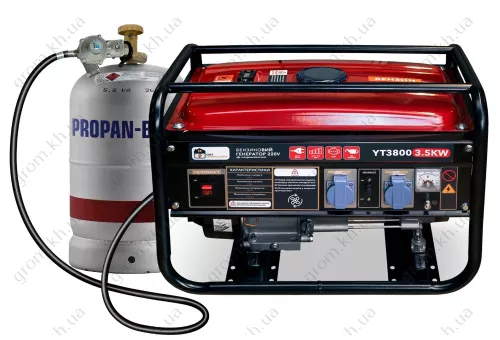 Фото 1- Генератор Бензиновий YT3800 3.5KW 220V + ГАЗ