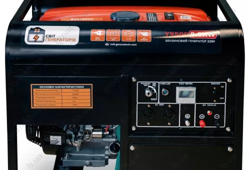 Фото 1- Генератор бензиновий Y9500 8.0KW 220V+380V