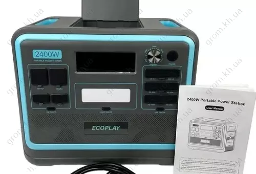 Фото 1- Зарядная станция Ecoplay SYD-N052 2400w/2048wh LifePo4 Power Bank Type-C/USB/DC/AC black