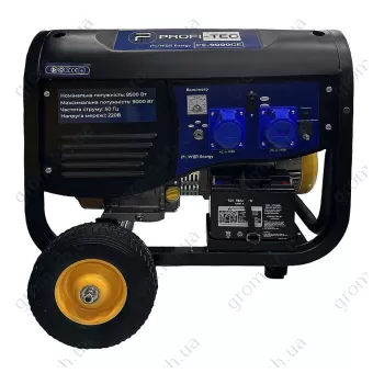 Фото 1- Генератор бензиновый PROFI-TEC PE-9000GE (8.0-8.5 кВт, электростартер)