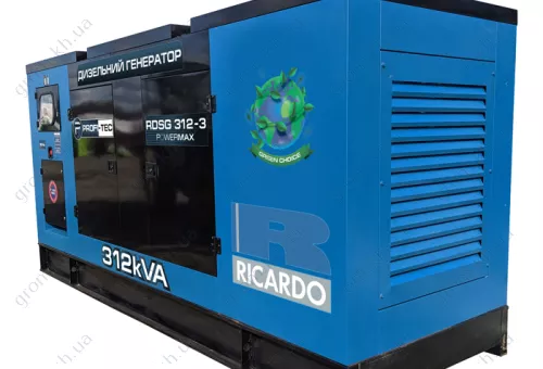Фото 1- Генератор дизельний PROFI-TEC RDSG312-3 Power MAX (312кВА/250кВт, двигун RICARDO, Great Britain)