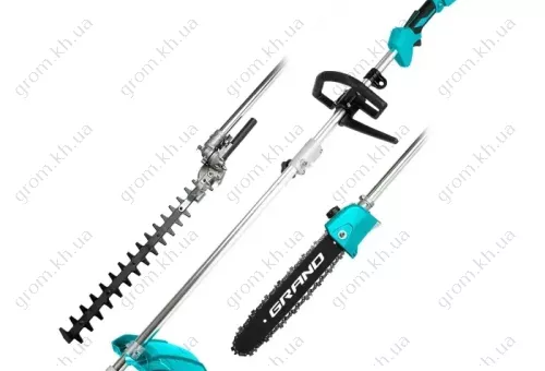 Фото 1- Аккумуляторный триммер газонный Grand АТГ-20 4в1