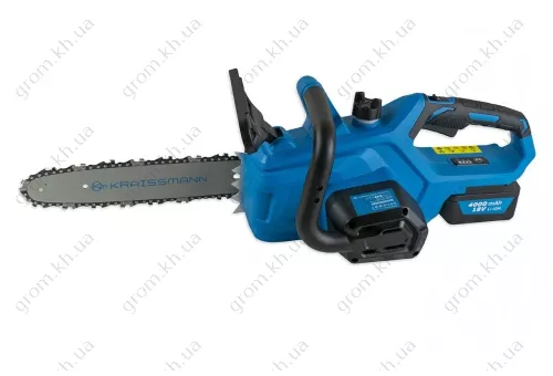 Фото 1- Акумуляторна ланцюгова пилка KRAISSMANN 3053 AKS 18/2 (2 акумулятори)