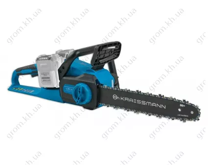 Фото 1- Акумуляторна ланцюгова пилка KRAISSMANN 3502 AKS-BL 20UL (2 аккумулятори 4000 мАч та подвійне ЗУ)