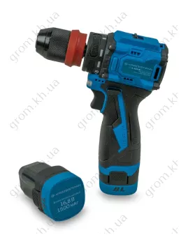 Фото 1- Акумуляторний шуруповерт KRAISSMANN 103 S-ABS-BL 16.8/45 Nm (швидкознімний патрон, в кейсі)