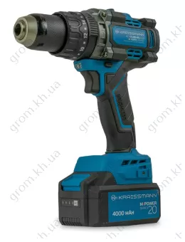 Фото 1- Шуруповерт безщітковий акумуляторний KRAISSMANN 4135 E-ABS-BL 20/2 (M-POWER series 20)