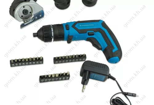 Фото 1- Аккумуляторная отвертка KRAISSMANN 1501 AS 4 DS (с набором насадок)