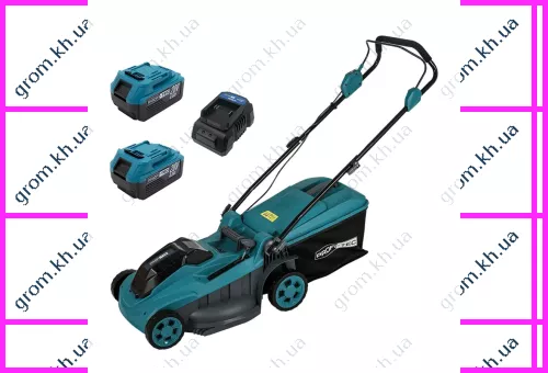 Фото 1- Аккумуляторная газонокосилка PROFI-TEC EcoCut 43 Lite (2×PT2040EP (4.0 Ач), зарядное устройство)