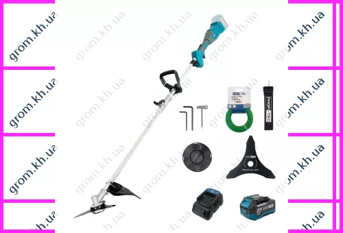 Фото 1- Аккумуляторная коса PROFI-TEC PGT9520 POWERLine (2×PT2040VX (4.0 Ач), зарядное устройство)
