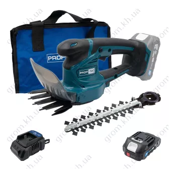 Фото 1- Аккумуляторные ножницы-кусторез PROFI-TEC PHT1110 POWERLine (1×PT2020MP (2.0 Aч), зарядное устройство)