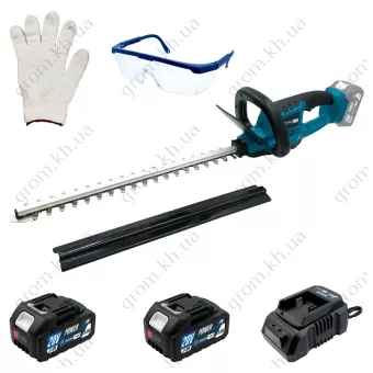 Фото 1- Аккумуляторный кусторез PROFI-TEC PDG5220BL POWERLine (2×PT2040MP (4.0 Ач), зарядное устройство)