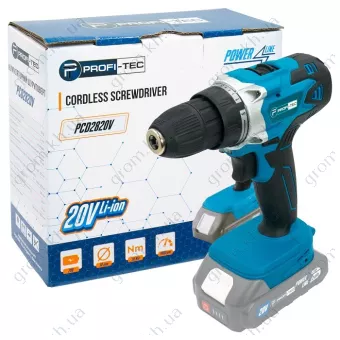Фото 1- Аккумуляторный шуруповерт PROFI-TEC PCD2820V POWERLine (без аккумулятора и зарядного устройства)