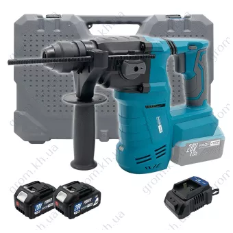 Фото 1- Аккумуляторный перфоратор PROFI-TEC PPBH2520 POWERLine (2×PT2040MP (4.0 Ач), зарядное устройство)