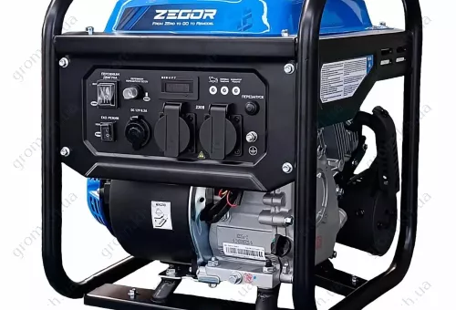 Фото 1- Бензиновий інверторний генератор ZEGOR DIN-OPEN3999: 3.7/4кВт, мідна обмотка