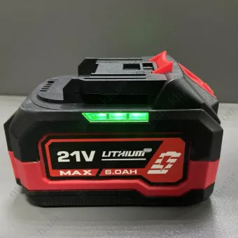 Фото 1- Акумулятор Edon ED-21/6.0AH (21 В 6 Ач, в кольоровій упаковці, посадка MAKITA (макитівська посадка)