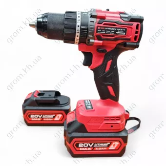 Фото 1- Шуруповерт акумуляторний безщітковий 20в 4,0Ач Edon ED-DN20/90PBL