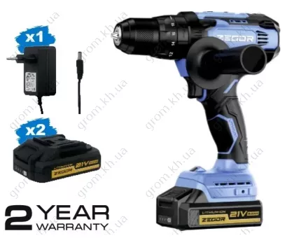 Фото 1- Аккумуляторный шуруповерт Zegor Advanced 21V (CDA-21H PLUS)