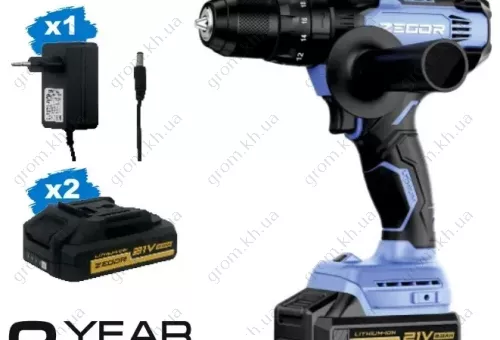 Фото 1- Акумуляторний шуруповерт Zegor Advanced 21V (CDA-21H PLUS)