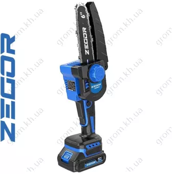 Фото 1- Акумуляторна міні ланцюгова пилка ZEGOR CSAX-21BL-6