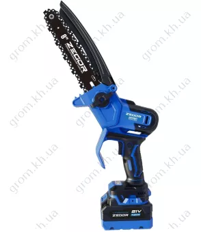Фото 1- Пила цепная аккумуляторная Zegor CSAX-21BL-8 2 аккумулятора ADVANCED