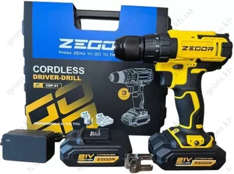 Фото 1- Аккумуляторный шуруповерт Zegor Profesional 21V (CDP-21)