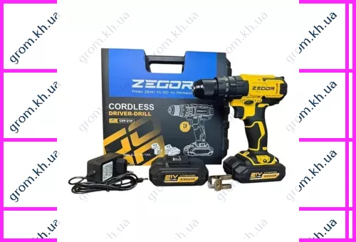 Фото 1- Акумуляторний шуруповерт Zegor Profesional 21V (CDP-21H)