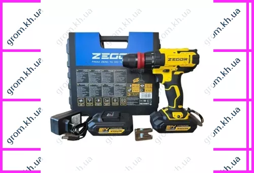 Фото 1- Акумуляторний шуруповерт Zegor Profesional 21V (CDP-21Q)