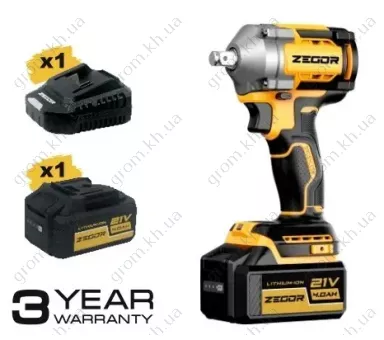 Фото 1- Аккумуляторный гайковерт Zegor Profesional 21V (SDP-21BL)