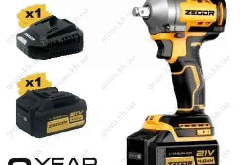 Фото 1- Аккумуляторный гайковерт Zegor Profesional 21V (SDP-21BL)