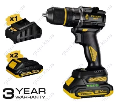Фото 1- Ударний шуруповерт акумуляторний ZEGOR CDPP-21BLH