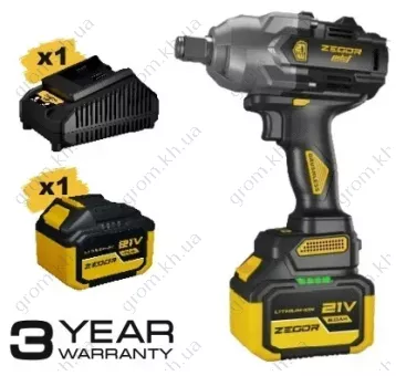Фото 1- Гайковерт ударний акумуляторний Zegor SDPP-21BL-1100