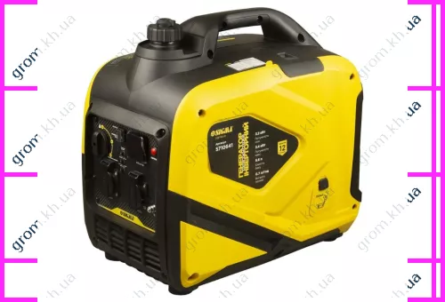 Фото 1- Генератор инверторный бензиновый 3.2/3.4кВт 50дБ 4-х тактный ручной запуск SIGMA (5710641)