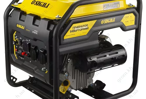 Фото 1- Генератор інверторний бензиновий 230В 4.0/4.5кВт 12л 4-х тактний ручний запуск SIGMA (5710741)