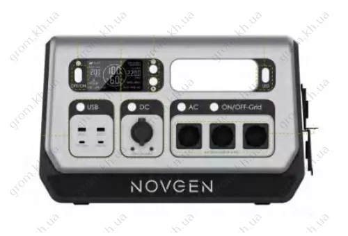Фото 1- Портативна зарядна станція NOVGEN NOVB-2048, 2200 Вт, 2048 Вт·год LiFePO4, Функція БДЖ, швидка зарядка