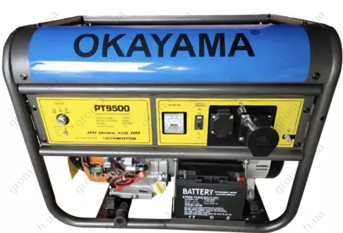 Фото 1- Генератор бензиновый Okayama PT-9500 8.5 кВт 100% Медная обмотка