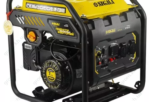 Фото 1- Генератор інверторний бензиновий SIGMA 5710721 2.2/2.5кВт 12л 4-х тактний ручний запуск